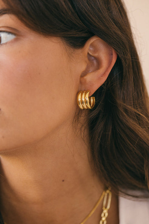 BOLD SOUL TRIPLE HOOPS ZILVER